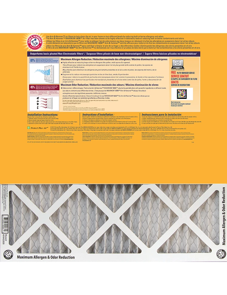 Arm & Hammer 20x30x1 (19.75 X 29.75) Arm And Hammer™ Max Allergen Air Filter 2 Arm & Hammer 20x30x1 (19.75 X 29.75) Arm And Hammer™ Max Allergen Air Filter - Image 2