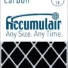 10x20x0.5 (9.5x19.5x0.5) Accumulair Carbon MERV 8 Odor Eliminating Filter