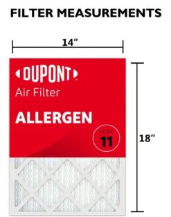 14x18x1 (Actual Size) DuPont™ Allergen Air Filter (MERV 11) -Filter Pro Shop da14x18a