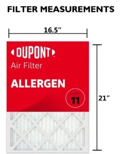 16.5x21x1 (Actual Size) DuPont™ Allergen Air Filter (MERV 11) 5 16.5x21x1 (Actual Size) DuPont™ Allergen Air Filter (MERV 11) -Filter Pro Shop da16.5x21a