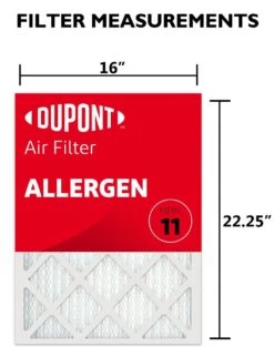16x22.25x1 (Actual Size) DuPont™ Allergen Air Filter (MERV 11) -Filter Pro Shop da16x22.25a
