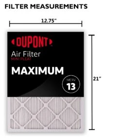 12.75x21x1 (Actual Size) DuPont™ Maximum Air Filter (MERV 13) -Filter Pro Shop dm12.75x21a