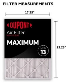 17.25x23.25x1 (Actual Size) DuPont™ Maximum Air Filter (MERV 13) 5 17.25x23.25x1 (Actual Size) DuPont™ Maximum Air Filter (MERV 13) -Filter Pro Shop dm17.25x23.25a