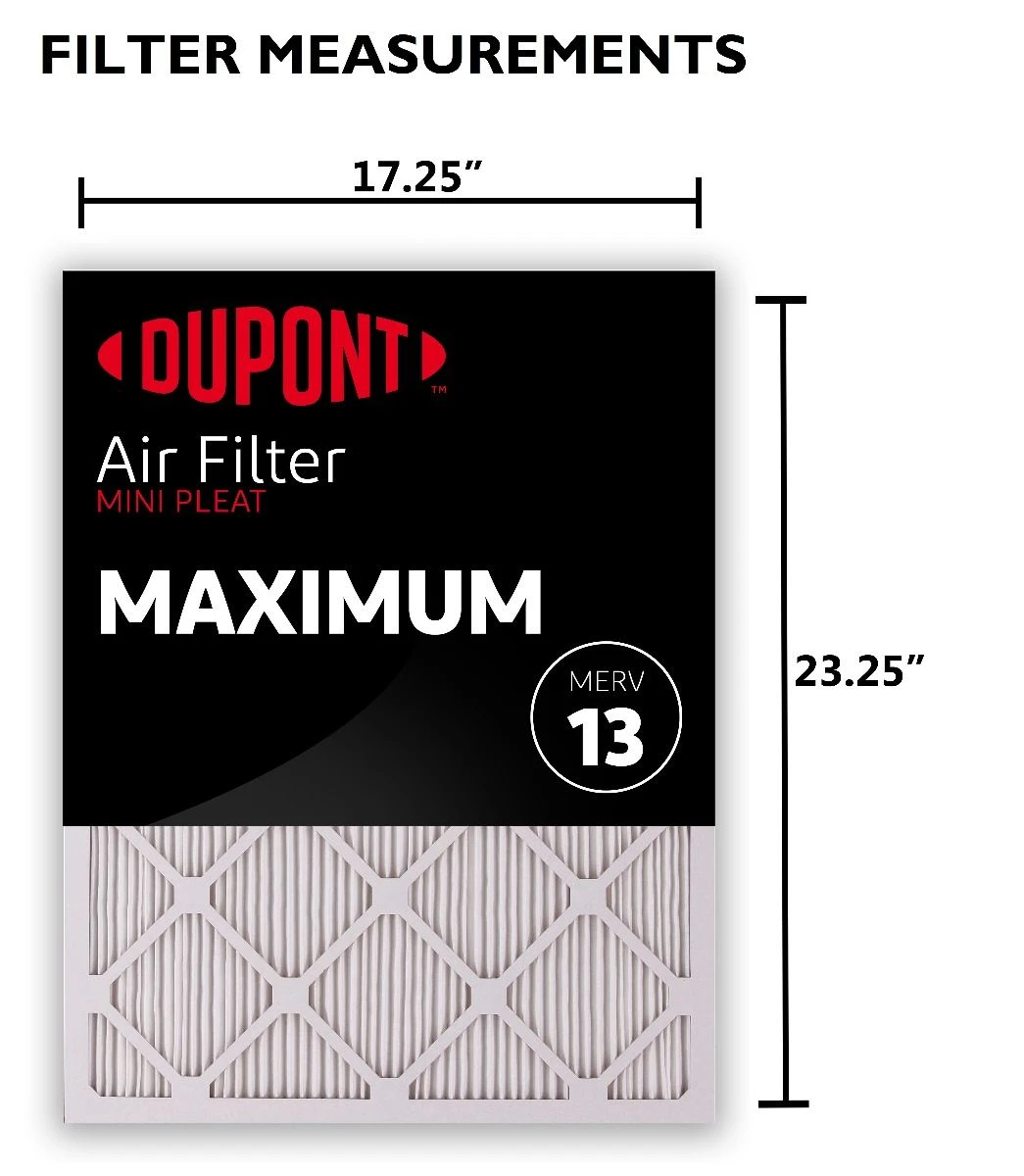 17.25x23.25x1 (Actual Size) DuPont™ Maximum Air Filter (MERV 13) 3 17.25x23.25x1 (Actual Size) DuPont™ Maximum Air Filter (MERV 13) - Image 3