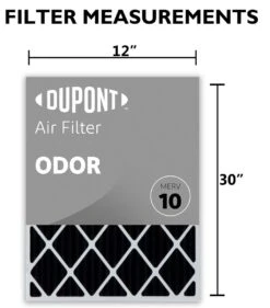 12x30x1 (Actual Size) DuPont™ Odor Air Filter (MERV 10) -Filter Pro Shop do12x30x1a