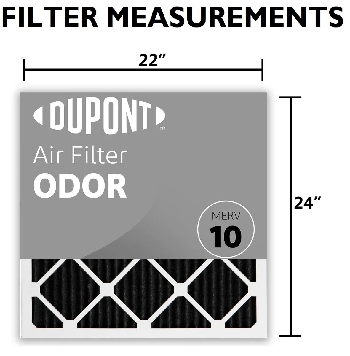22x24x1 (Actual Size) DuPont™ Odor Air Filter (MERV 10) 3 22x24x1 (Actual Size) DuPont™ Odor Air Filter (MERV 10) - Image 3