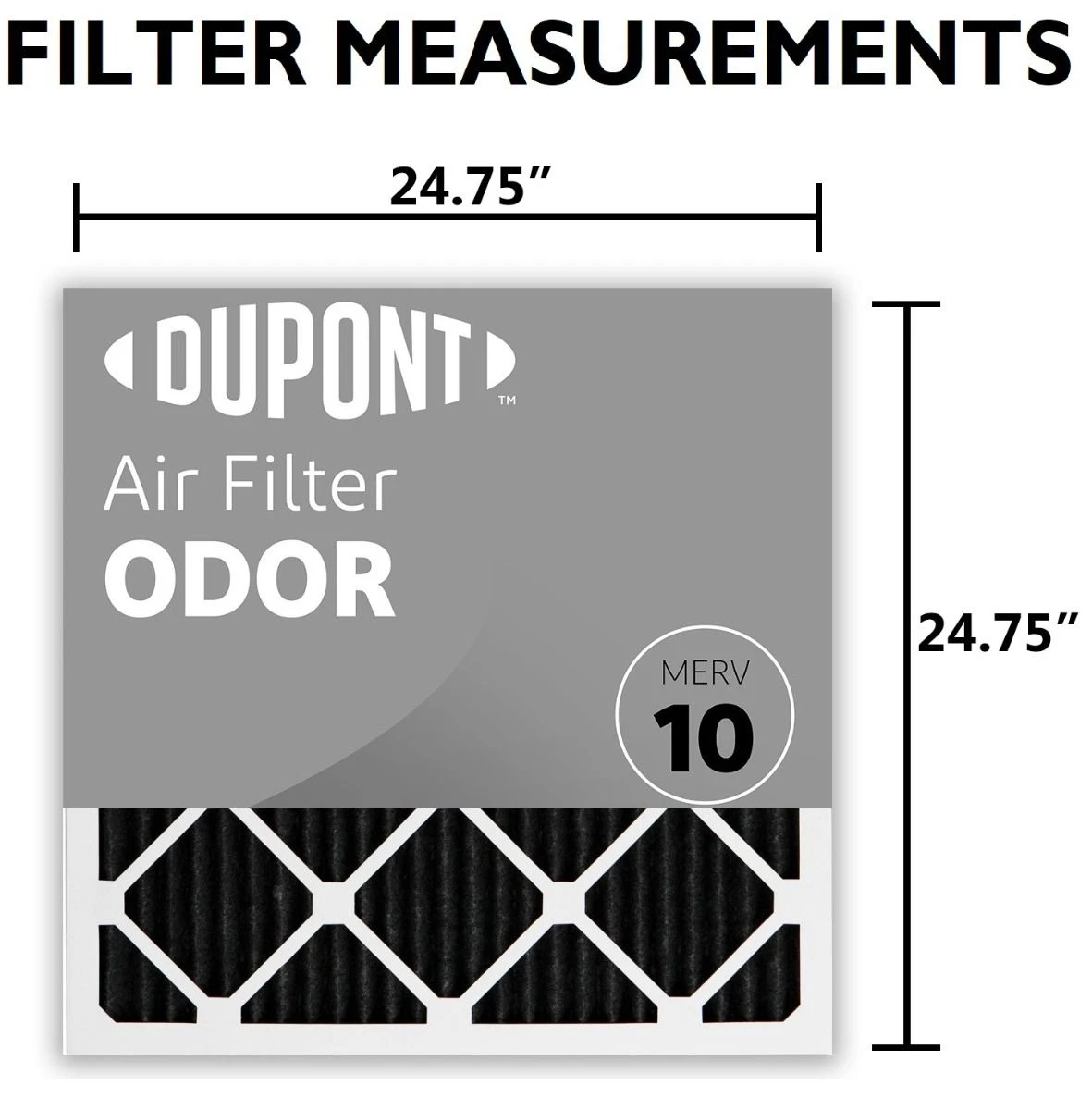 25x25x1 (24.75 X 24.75) DuPont™ Odor Air Filter (MERV 10) 3 25x25x1 (24.75 X 24.75) DuPont™ Odor Air Filter (MERV 10) - Image 3