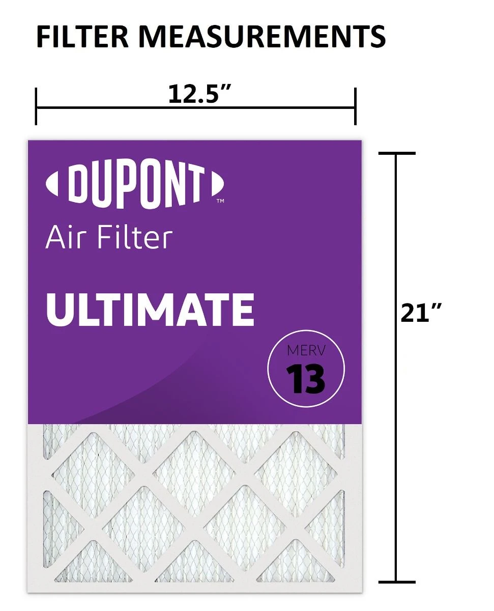 12.5x21x1 (Actual Size) DuPont™ Ultimate Air Filter (MERV 13) 3 12.5x21x1 (Actual Size) DuPont™ Ultimate Air Filter (MERV 13) - Image 3