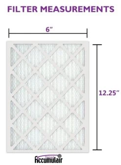 06x12.25x1 (Actual Size) Accumulair Diamond Filter MERV 13 5 06x12.25x1 (Actual Size) Accumulair Diamond Filter MERV 13 -Filter Pro Shop fd 6x12.25a
