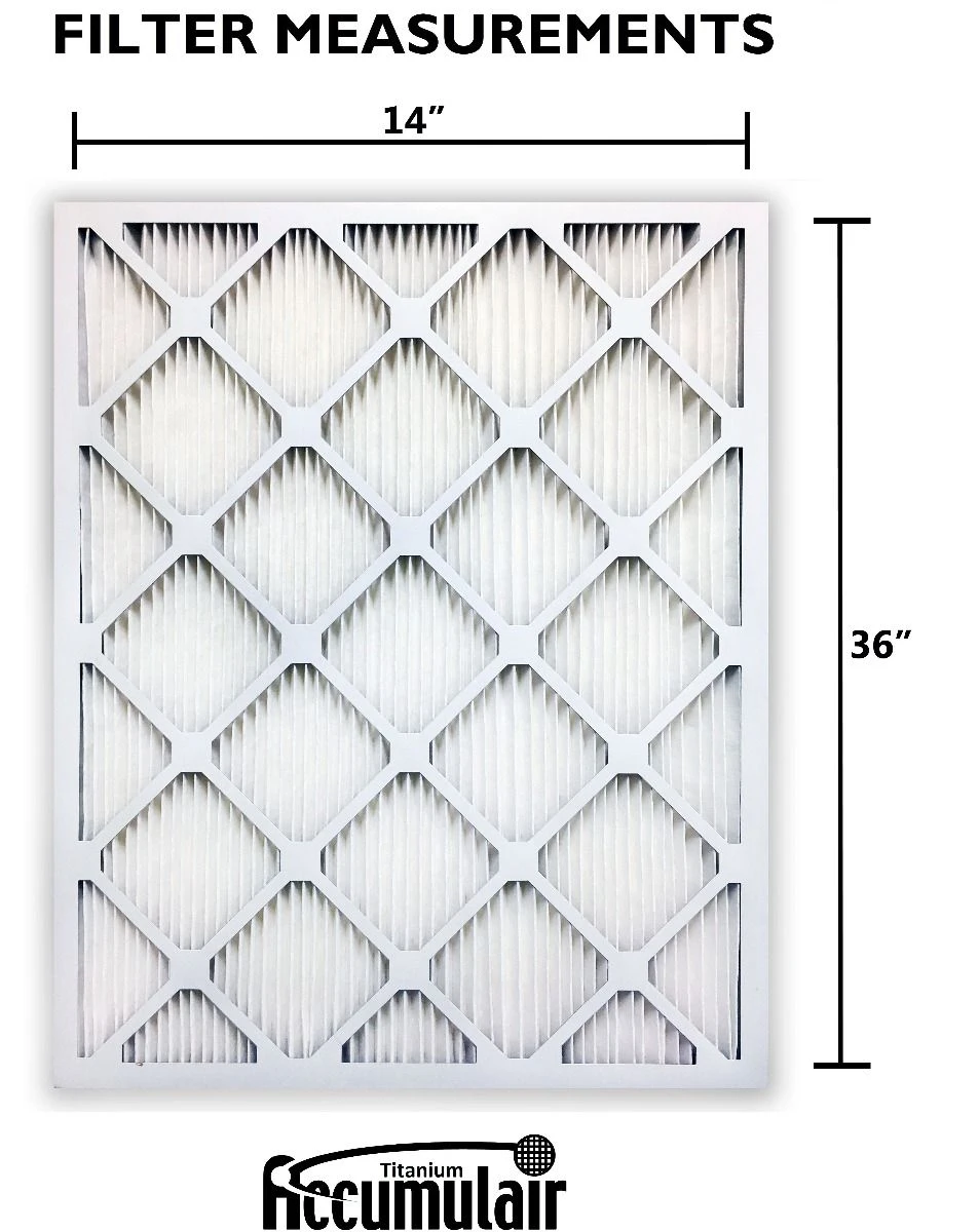 14x36x1 (Actual Size) Accumulair Titanium High Efficiency Allergen Reduction Filter 3 14x36x1 (Actual Size) Accumulair Titanium High Efficiency Allergen Reduction Filter - Image 3