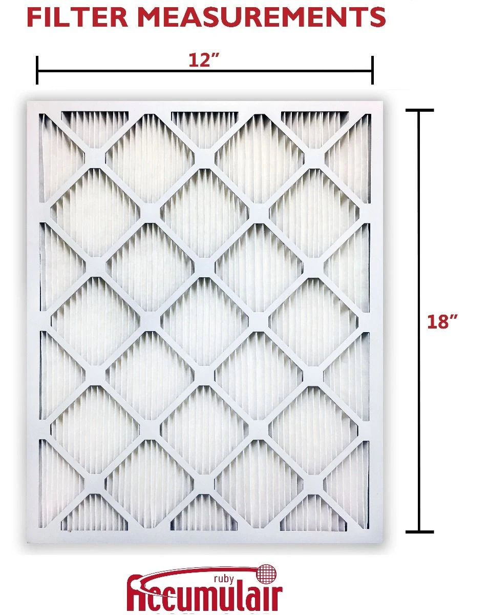 12x18x1 (Actual Size) Accumulair® Ruby 1-Inch Filter (MERV 11) 2 12x18x1 (Actual Size) Accumulair® Ruby 1-Inch Filter (MERV 11) - Image 2