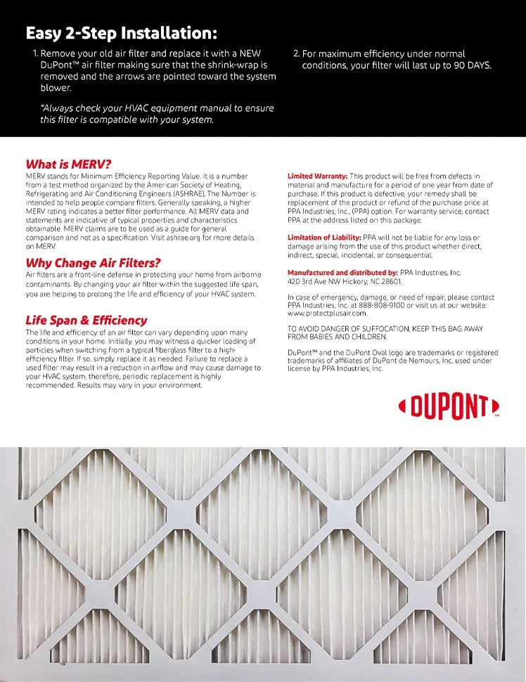 17.25x23.25x1 (Actual Size) DuPont™ Maximum Air Filter (MERV 13) 2 17.25x23.25x1 (Actual Size) DuPont™ Maximum Air Filter (MERV 13) - Image 2