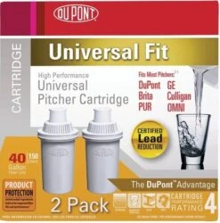 PTC102X DUPONT® High Protection Universal Water Pitcher Cartridge (2 Pack)