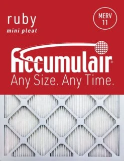 12x18x1 (Actual Size) Accumulair® Ruby 1-Inch Filter (MERV 11)